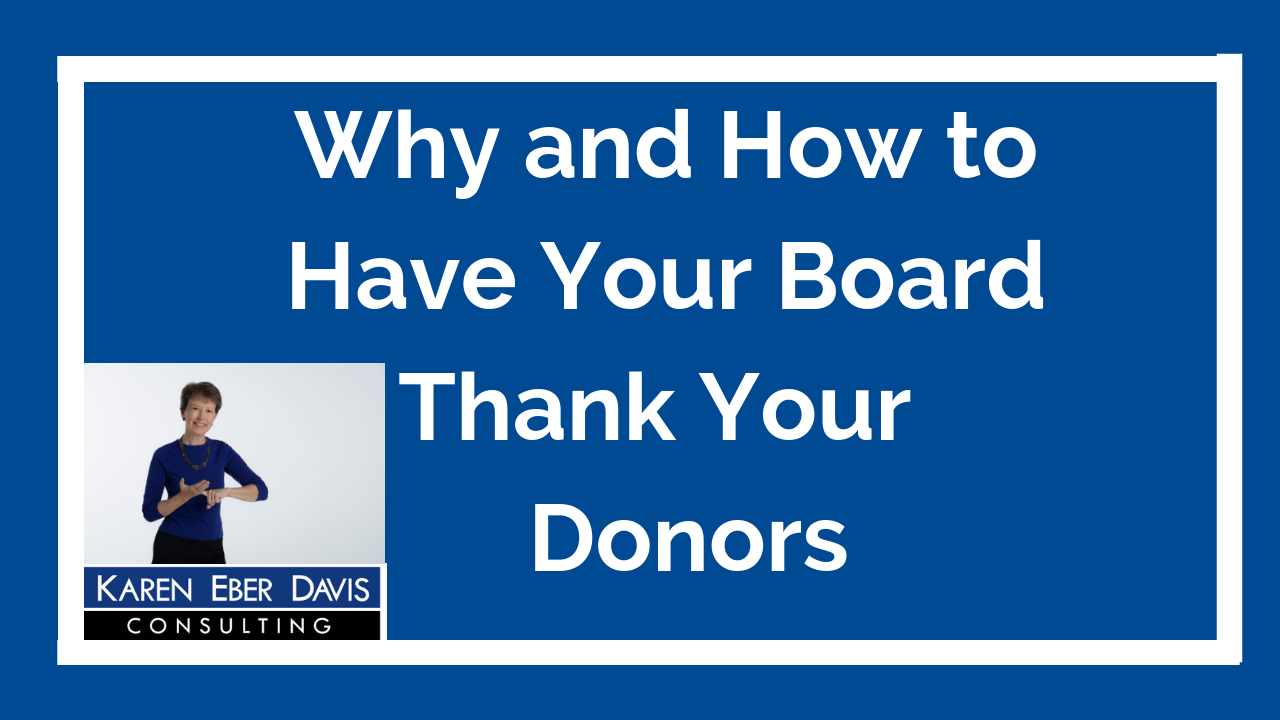 Why and How to Have Your Nonprofit Board Thank Donors