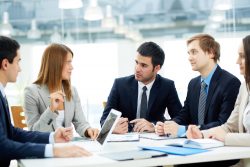 board working at a table