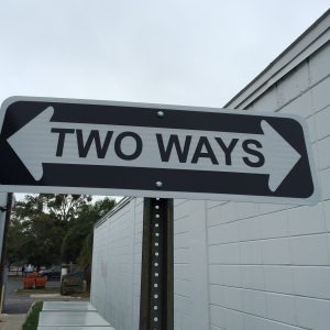 two ways sign