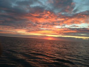 Red sky at sunset