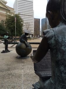 statues of children in Atlanta