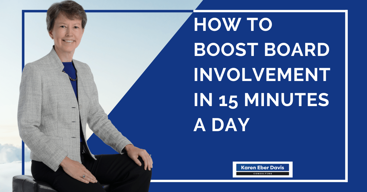 How Nonprofit CEOs Boost Board Engagement in 15 Minutes a Day