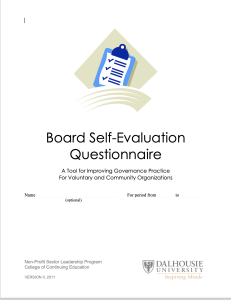 Board Self-Evaluation Questionaire
