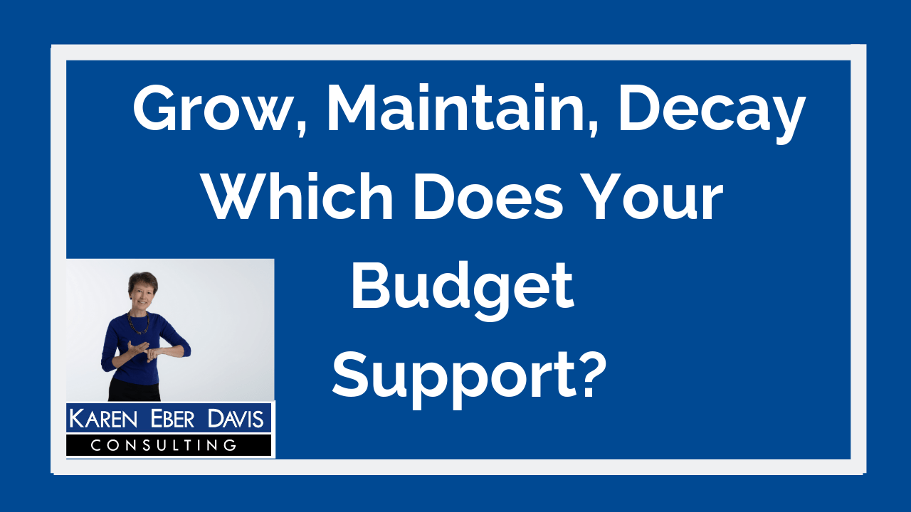 Does Your Budget Support Growth, Maintenance or Decay?