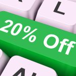 20 percent off button